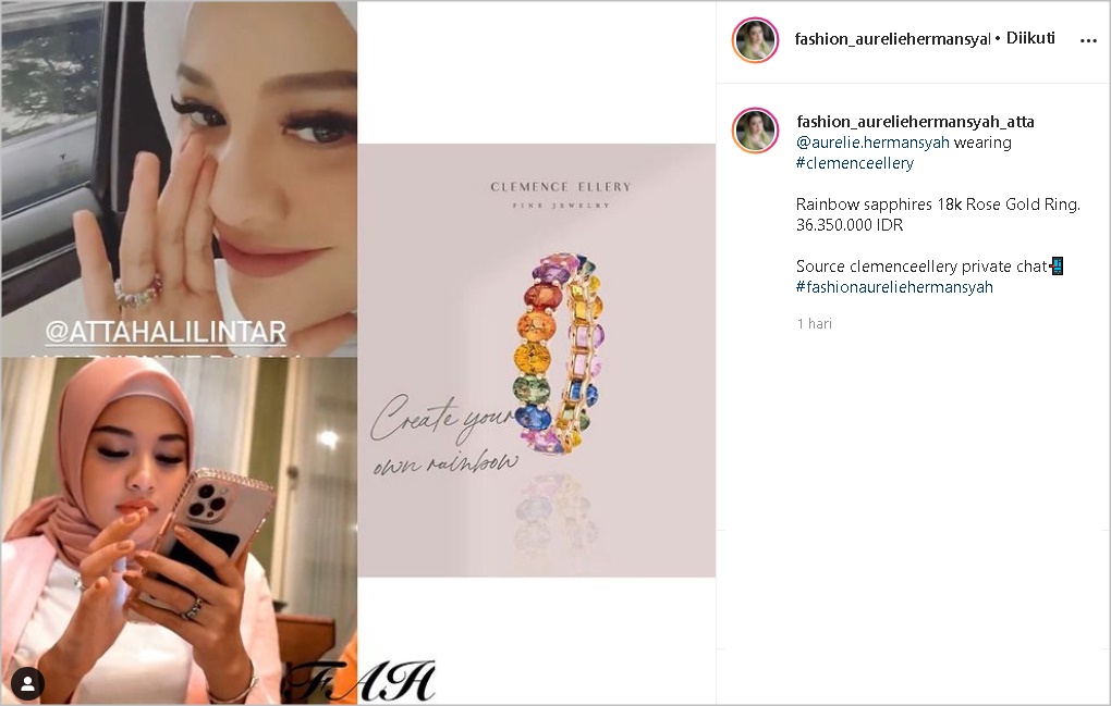 Dikira Mainan, Cincin Warna-warni Aurel Hermansyah Jadi Buah Bibir Hingga Harganya Bikin Syok