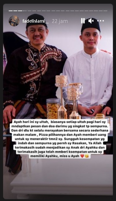 Suami Muzdalifah Bertambah Usia, Fadel Islami Kenang Kebiasaan Haru dengan Mendiang Ayah