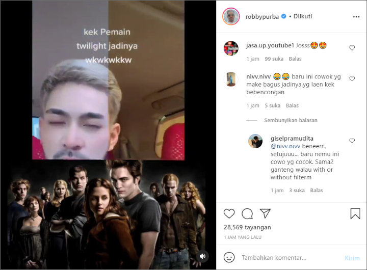 Coba Filter TikTok Yang Lagi Viral, Robby Purba Jadi Mirip Edward Di \'Twilight\'?