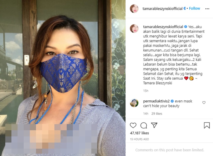 Tamara Bleszynski Akui Akan Kembali Ke Dunia Hiburan Tanah Air
