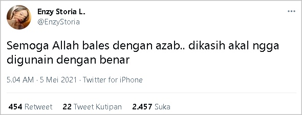 Enzy Storia Ancam Lapor Polisi Usai Fotonya Diedit Jadi Bahan Fantasi, Ngamuk Doakan Kena Azab