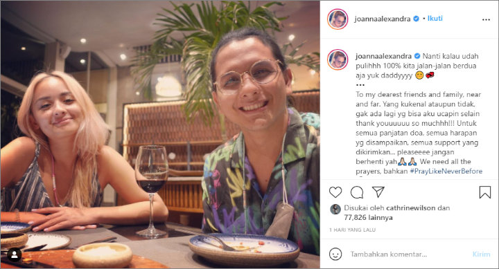 Joanna Alexandra Sempat Sampaikan Harapan Ini Sebelum Sang Suami Meninggal
