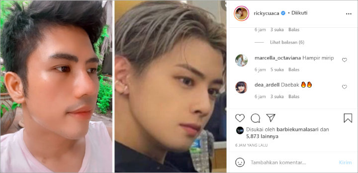 Ricky Cuaca Sandingkan Potretnya Dengan Cha Eunwoo, Mirip Banget?