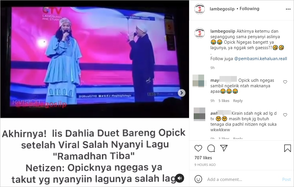 Akhirnya Duet Bareng Iis Dahlia, Cara Opick Nyanyikan Lagu ‘Ramadhan Tiba’ Jadi Perbincangan