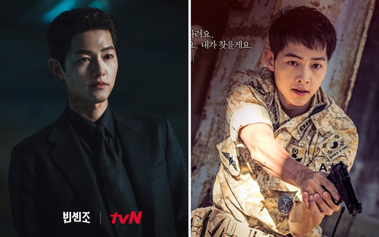 Song Joong Ki belum lama ini melakukan fanmeeting online. Ia tertarik menjawab pertanyaan yang membandingkan antara Vincenzo dan karakter Yoo Shi Jin di 'Descendants of the Sun'.