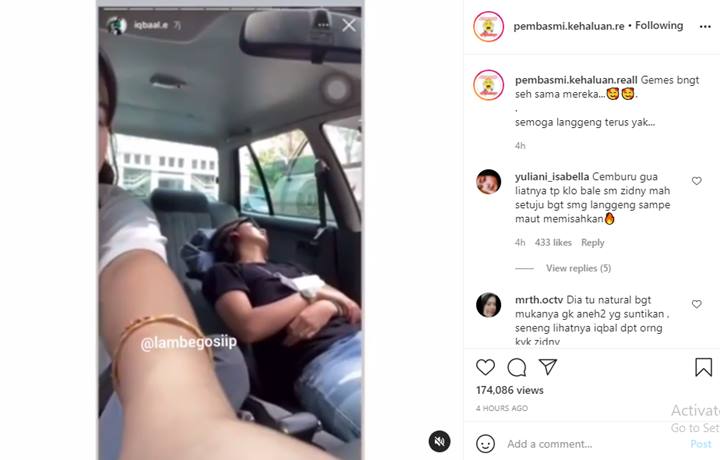 Fans Heboh, Iqbaal Ramadhan Terciduk Berduaan di Mobil Bareng Zidny Sampai Ketiduran