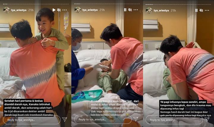 Masih Opname, Drama Putra Tya Ariestya Nangis Kejer Saat Diambil Darahnya Bikin Kasihan