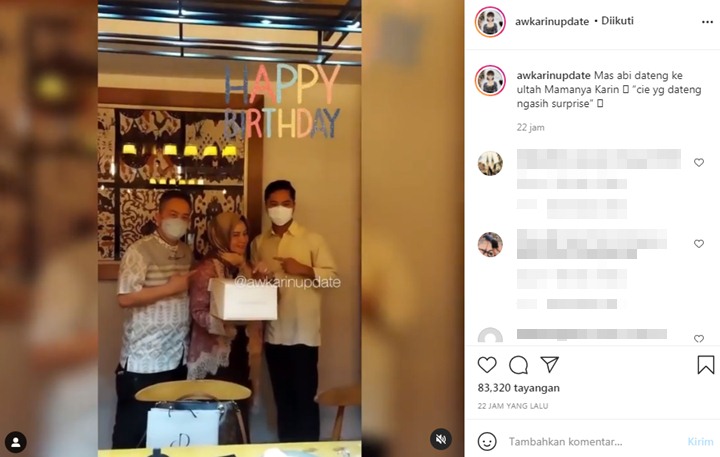 Sabian Tama Hadir di Ultah Ibu Awkarin Bikin Heboh