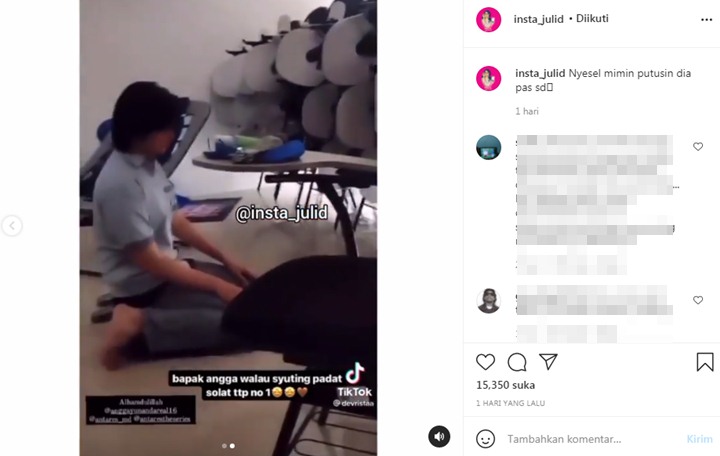 Beredar Video Angga Aldi Yunanda Salat di Lokasi Syuting Tuai Pro Kontra