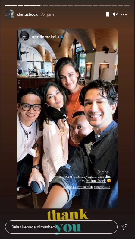 Masih Ramai Dijodohkan, Dimas Beck Kembali Pajang Foto Bareng Luna Maya