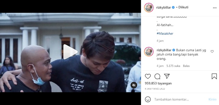 Baru Kenal, Rizky Billar Sebut Almarhum Sapri Dicintai Lesty Kejora