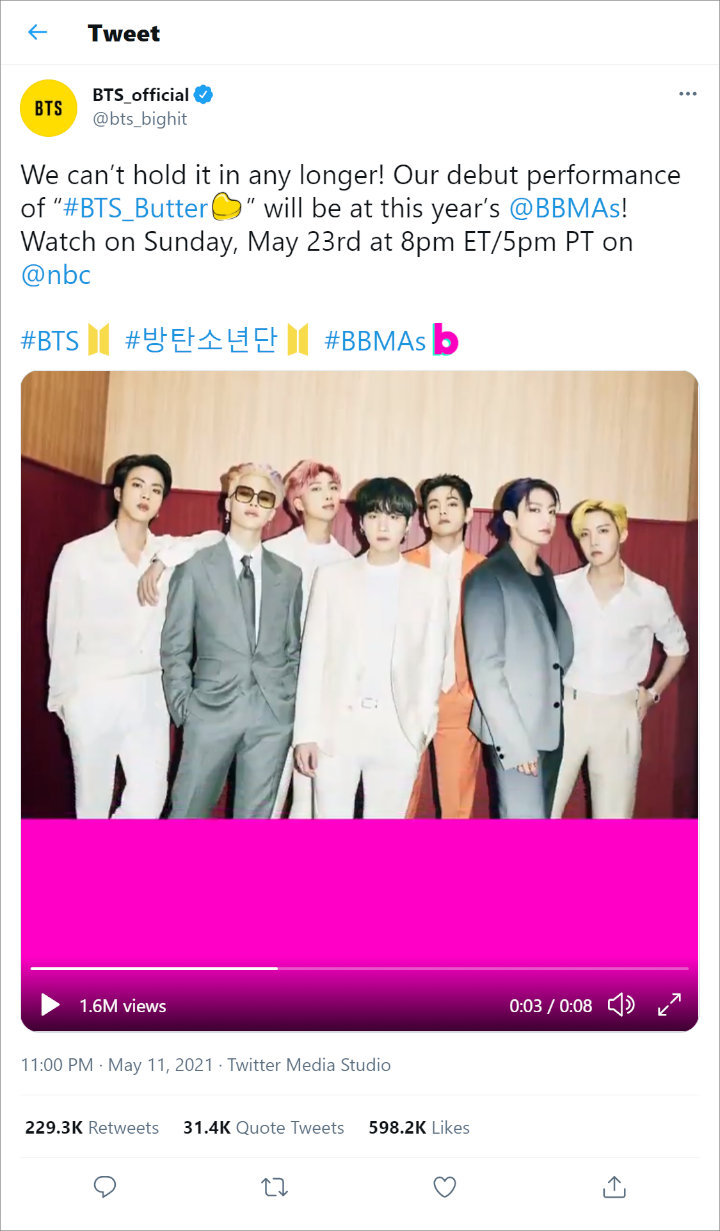BBMA 2021: BTS Akan Perdana Tampilkan \'Butter\', Aksi Panggung Bikin Tak Sabar Nantikan