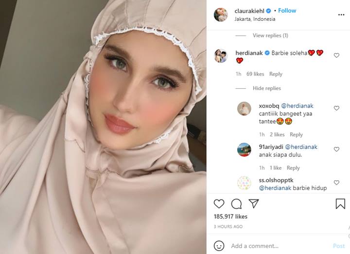 Riasan Cinta Laura di Hari Lebaran Dipuji Habis-habisan, Dapat Julukan Barbie Saleha
