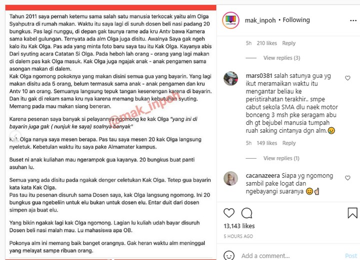 Sifat ASli Olga Syahputra