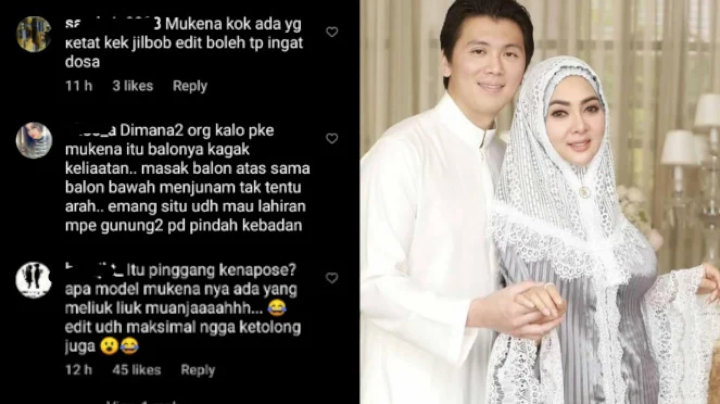 Syahrini Banjir Kritik Gara-Gara Lekuk Tubuhnya Terlihat Saat Pakai Mukena