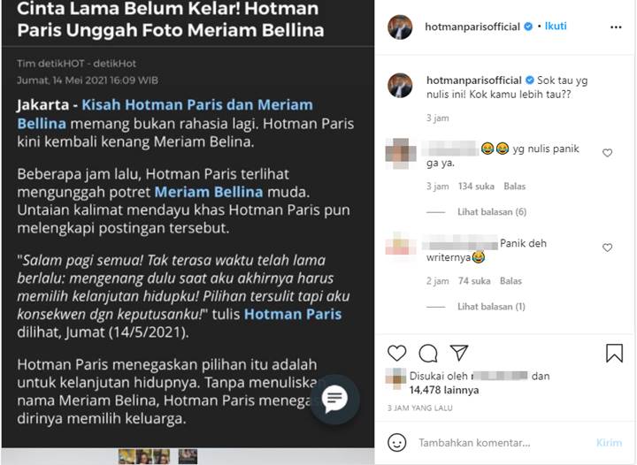 Hotman Paris Hutapea Bereaksi Disebut Belum Move On Dari Meriam Bellina: Sok Tahu!