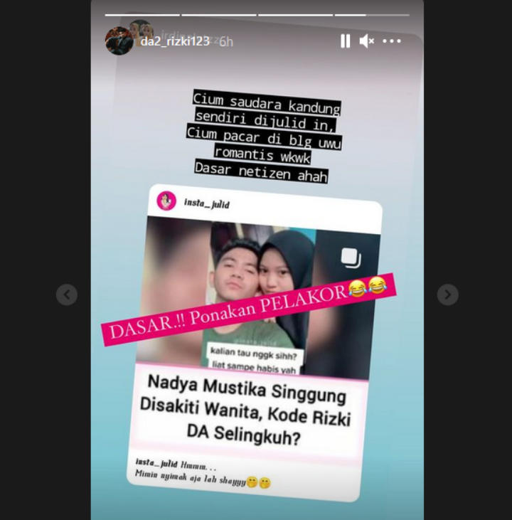 Rizki DA Bereaksi Usai Keponakan Dicap Pelakor, Tulis Sindiran Menohok Buat Siapa?