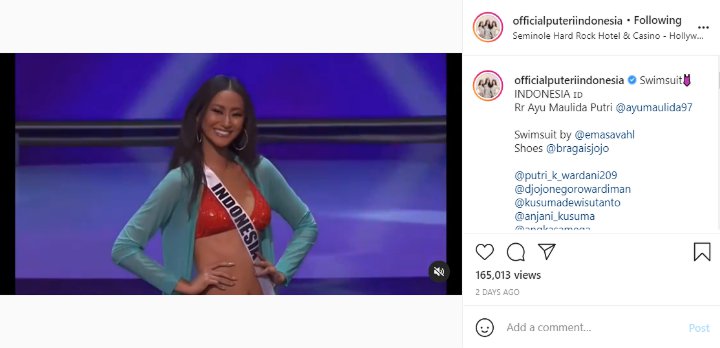 Miss Universe 2021: Ayu Maulida Super Pede Melenggang Pakai Bikini Merah Seksi