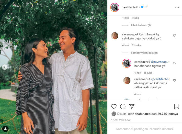 Baju Lebaran Adipati Dolken Jadi Sorotan, Canti Tachril Jawab Begini Saat Disindir Suruh Setrika