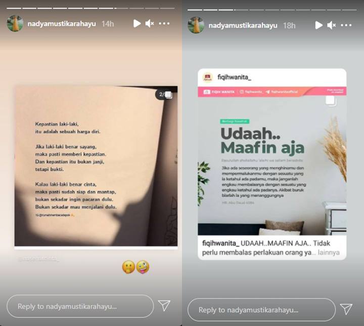 Nadya Mustika Mulai Berani Terang-terangan Sindir Rizki DA dengan Kalimat Menohok?