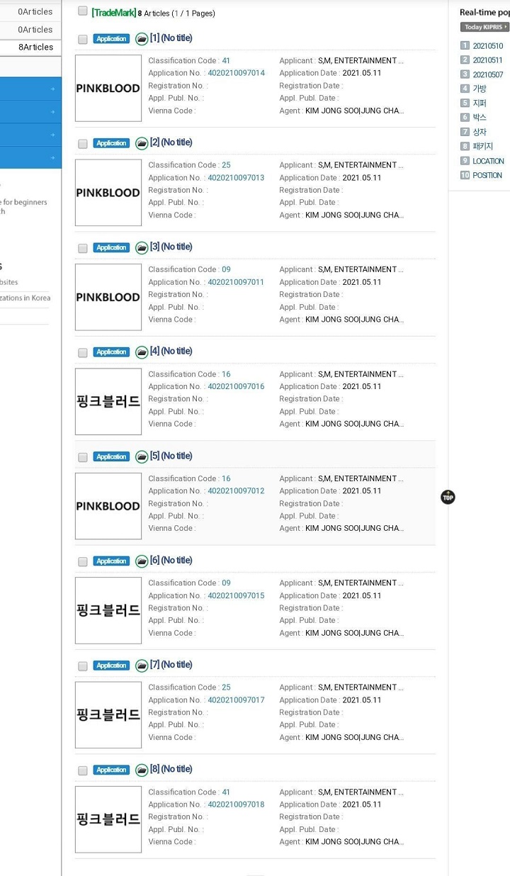 SM Entertainment Siapkan Logo dan Daftarkan Hak Paten PinkBlood, Nama Girl Grup Baru?