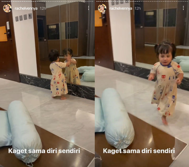 Beda Reaksi Anak-anak Rachel Vennya Saat Lihat Wajah Sendiri di Cermin, Gemas Maksimal!