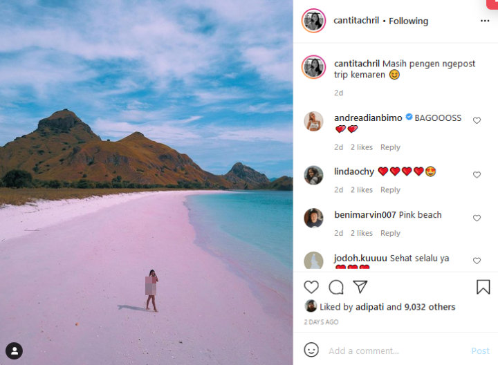 Canti Tachril Pamer Pose Seksi Pakai Bikini, Gimana Reaksi Adipati Dolken?