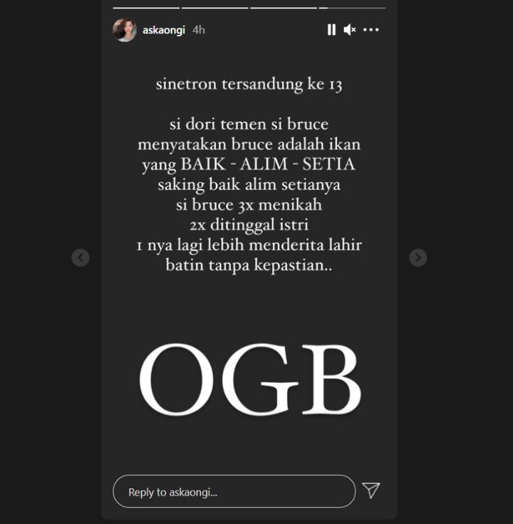 Konflik Belum Usai, Aska Ongi Tanggapi Nyinyir Pujian untuk Aliff Ali \'Alim dan Setia\'