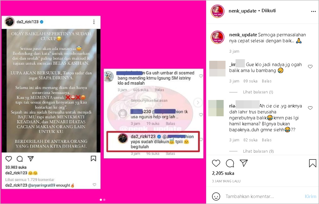 Diminta Tak Umbar Curhatan di Medsos dan Langsung Temui Istri, Begini Jawaban Rizki DA