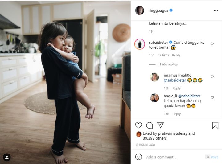 Akhirnya Nyesel, Ringgo Agus Rahman Cerita Soal Sang Putra yang Ngotot Pengin Gendong Adiknya