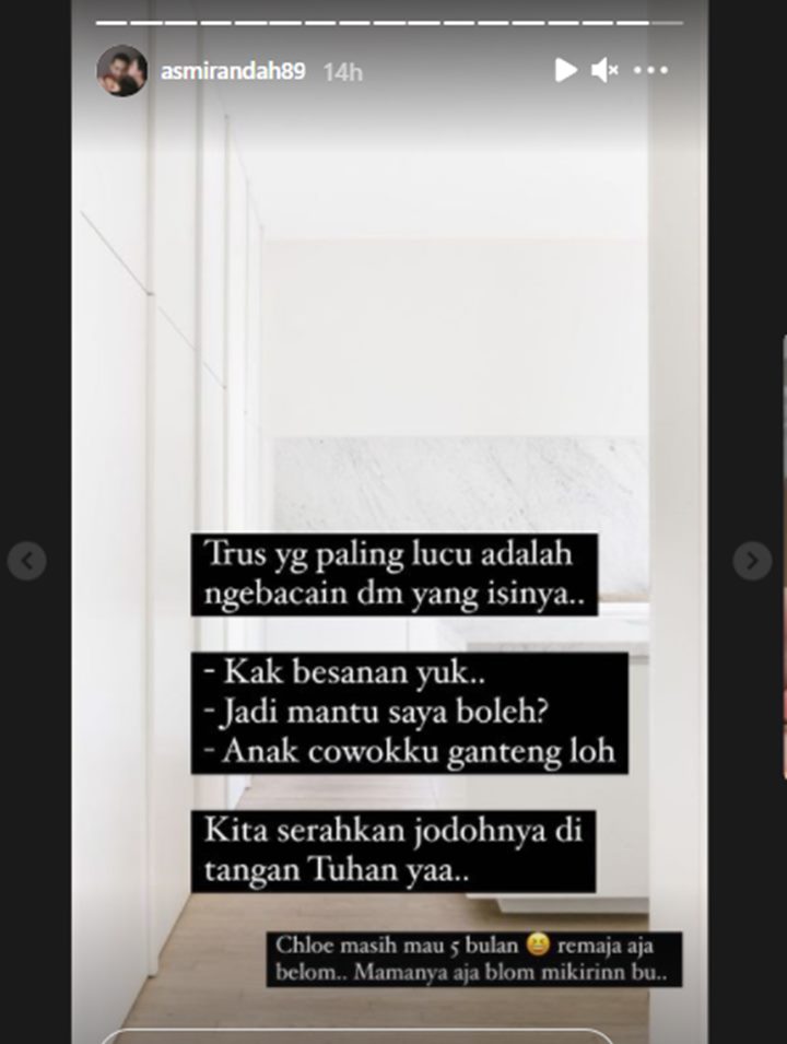 Baby Chloe Baru 5 Bulan, Asmirandah Bingung Sudah Banyak Yang Ingin Melamar