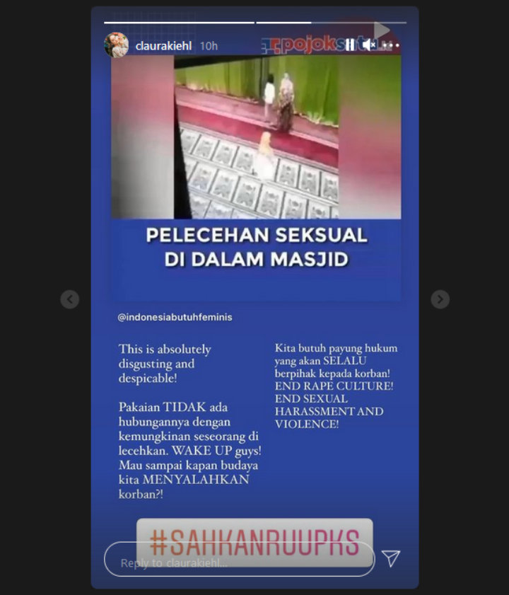 Cinta Laura Murka Kembali Temui Aksi Pelecehan Seksual di Rumah Ibadah, Bagikan Video Ini