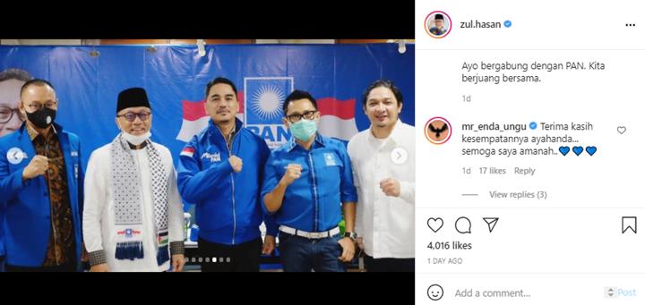 Ikuti Jejak Pasha, Enda Ungu Terjun ke Dunia Politik di Parpol yang Sama