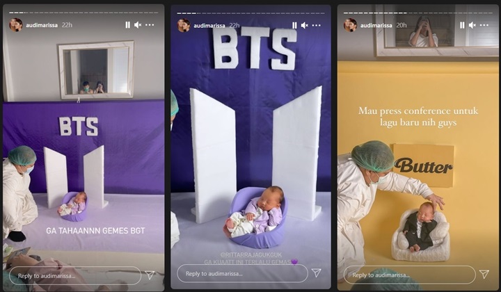 Bukti ARMY Garis Keras, Intip Gemasnya Audi Marissa Pilih Tema BTS untuk Pemotretan Baby Anzel