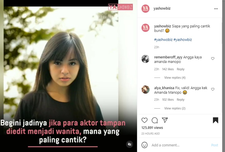 Angga Aldi Yunanda Ramai Disebut Mirip Dengan Amanda Manopo Usai Video Ini Beredar