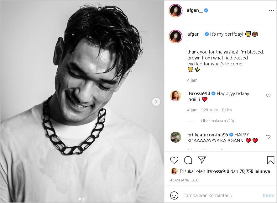 Afgan Syahreza Ulang Tahun, Ucapan Singkat dari Rossa Tuai Tanda Tanya