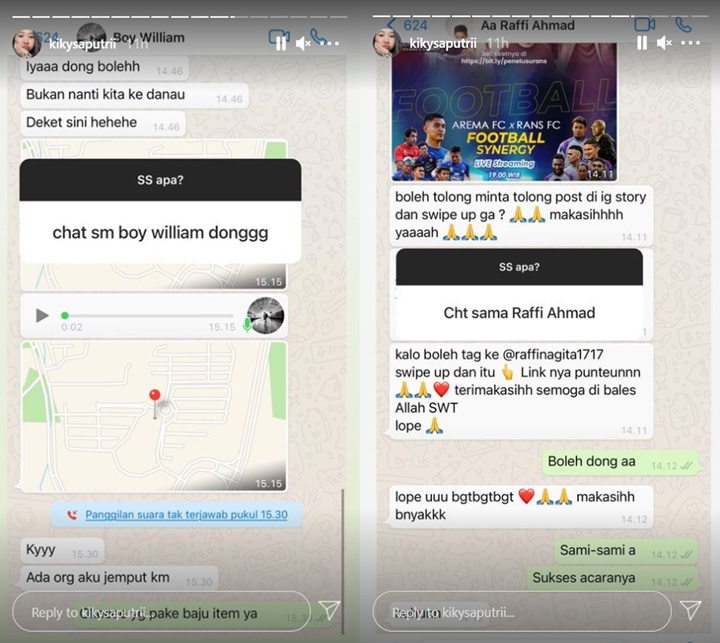 Kiky Saputri Bongkar Isi Chat Bareng Boy William dan Raffi Ahmad, Ngomongin Apa?