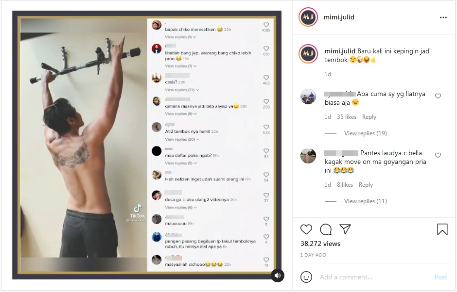 Chico Jericho Pamer Momen Olahraga Malah Bikin Salfok Hingga Banjir Rayuan