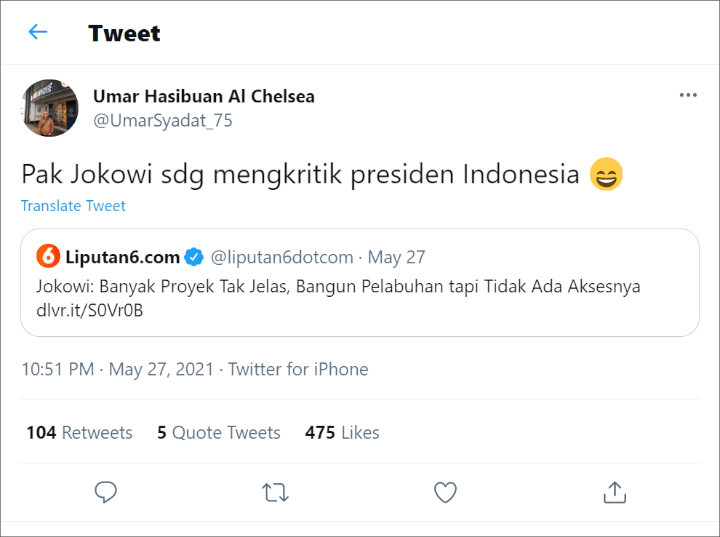 \'JokowiKritikPresidenRI\' Mendadak Trending di Twitter, Ada Apa?