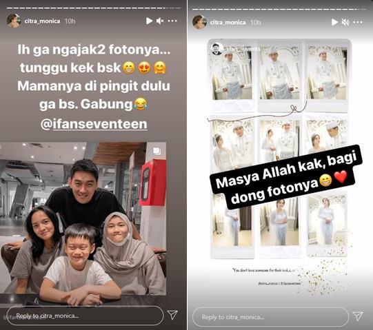 Citra monica Dipingit Tak Bisa Ikut Ifan Seventeen dan Anak Jalan-jalan, Pamer Foto Pakai Baju Akad
