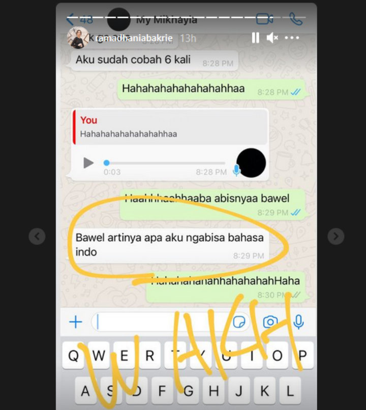 Disebut Bawel, Mikahyla Putri Nia Ramadhani Ngaku Gak Tau Artinya
