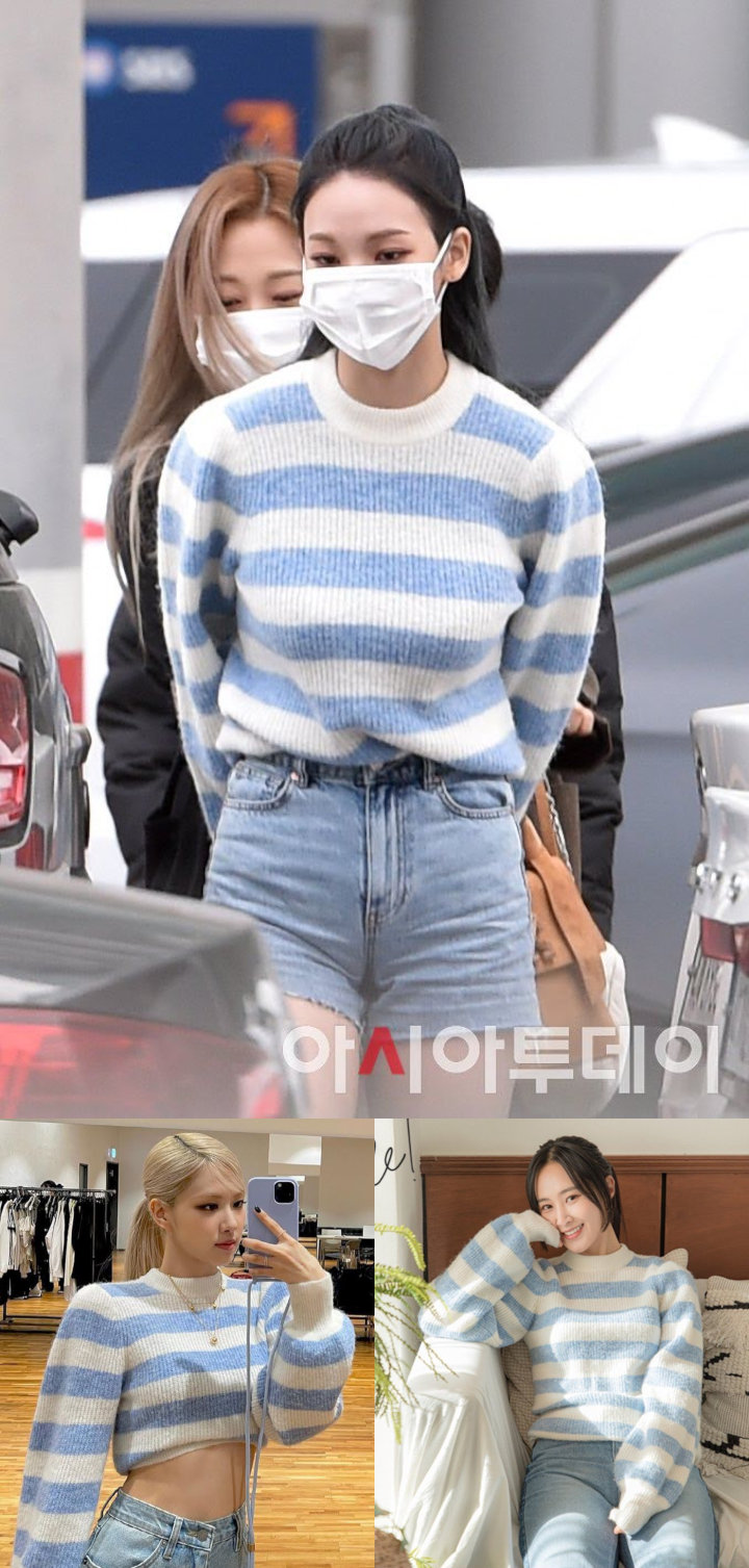 Rose BLACKPINK, Karina aespa, dan Yuri SNSD Pakai Sweter Kembaran, Mana
