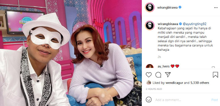 Foto Bareng Ayu Ting Ting, Wirang Birawa Sampaikan Pesan Soal Kebahagiaan Sejati