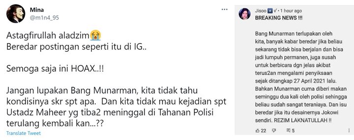 Isu Munarman Lumpuh