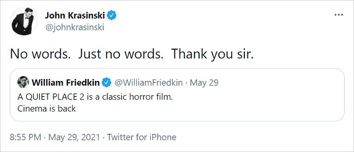 Sutradara \'Exorcist\' Puji \'A Quiet Place II\', Begini Reaksi John Krasinski