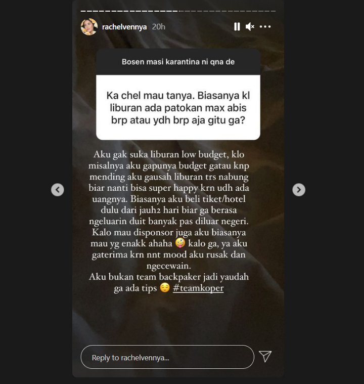 Rachel Vennya Enggan Liburan Low Budget, Pilih Jadi Tim Koper