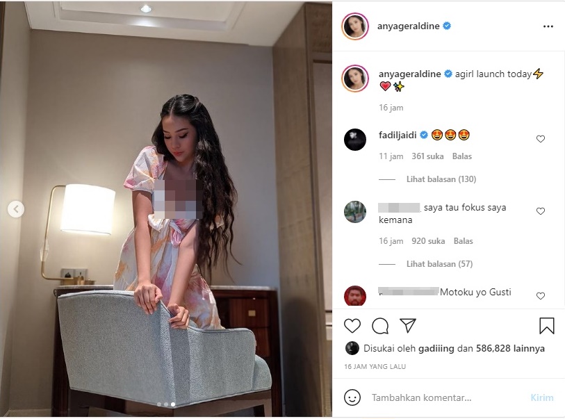 Anya Geraldine Unggah Foto Seksi, Fadil Jaidi Terciduk Beri Komentar Ini Bikin Heboh