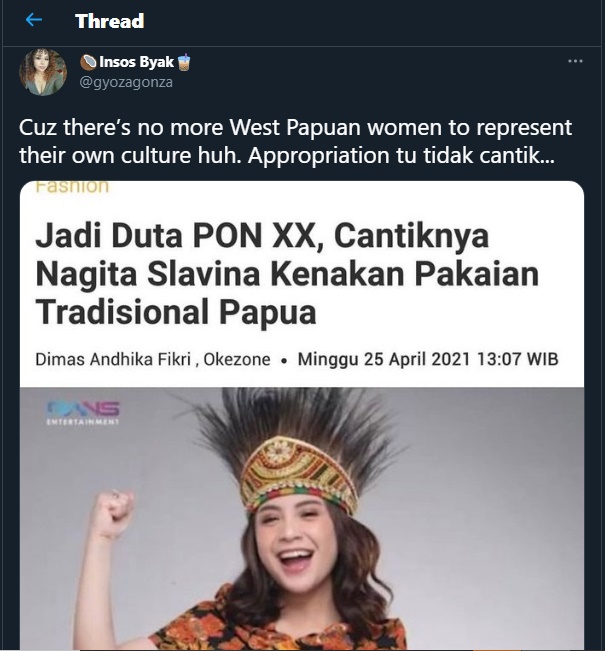 Potret Lawas Nagita Slavina Kenakan Baju Tradisional Papua Mendadak Diprotes