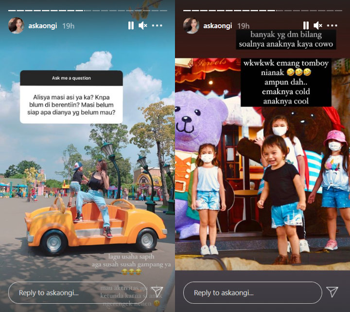 Aska Ongi Kesulitan Menyapih, Gaya Tomboy Putri Aliff Ali Disorot