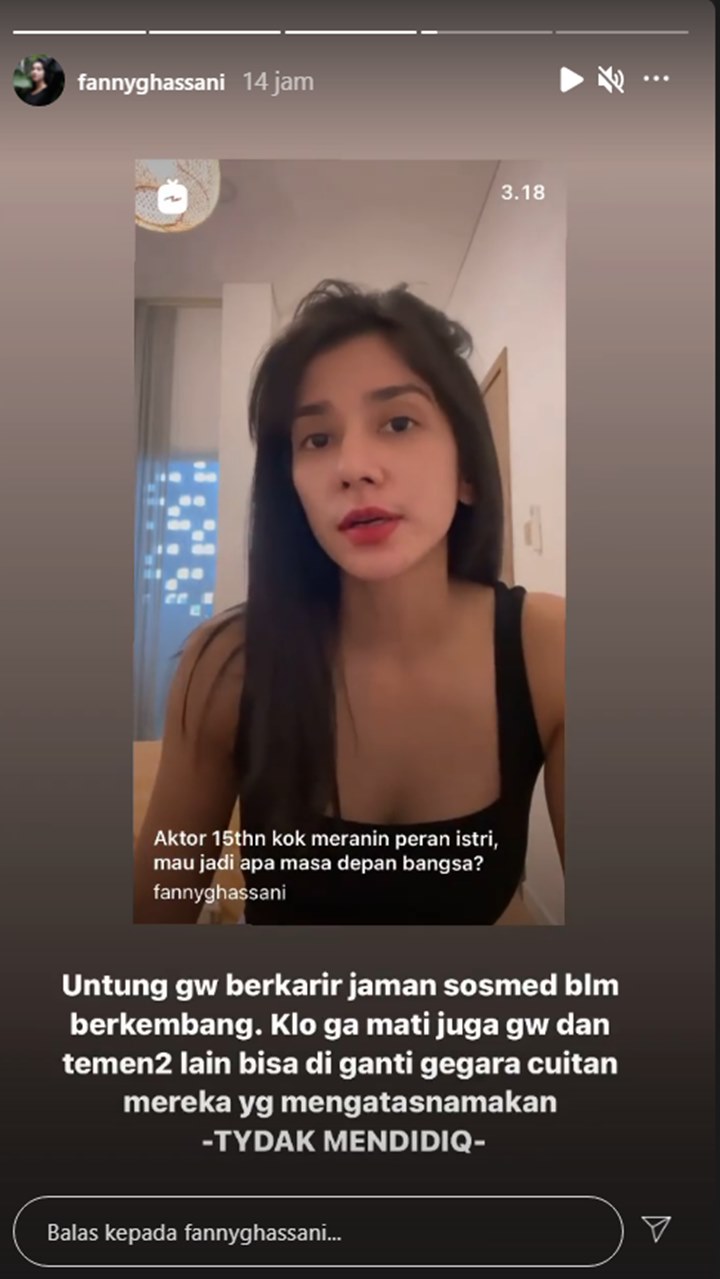 Pernah Akting Jadi Istri Saat Belia, Fanny Ghassani Pertanyakan Letak Kesalahan Sinetron \'Zahra\'